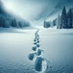 Footsteps In Snow 1