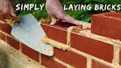 Material mixture for brick laying sound effect