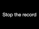 Stop the record sound effect