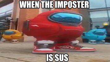 When the imposter has a groove on - Among us meme 