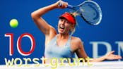 Мaria Sharapova grunting and running