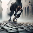 Horse Hooves On Cobblestone 1