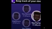 Sleep tracking app