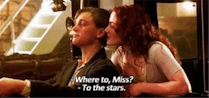 Where to, Miss? To the stars.