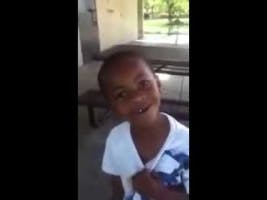 Kid saying "Hello Motherfucker"
