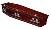 Wood Coffin Lid Closes