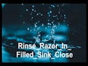 Rinse Razor In Filled Sink Close