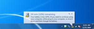 Windows 7 Battery Low