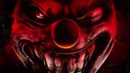 Horror clown screaming