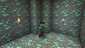 Bout mining diamond ores with a Steve