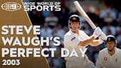 He´s whipped is away, Steve Waugh is off the mark  