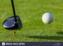 Driver Club Hitting Golf Ball
