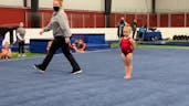 Little girl at her first compitition