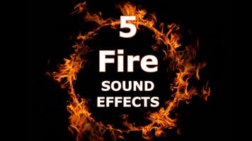 Breaking glass and fire sound