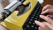 Adjusting the typewriter
