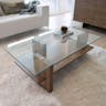 Full Glass on Wood Table