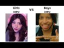 Girls vs boy UwU