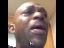 Black man crying