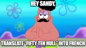 Hey Sandy, Translate "Fifty Ten Hull" into French.