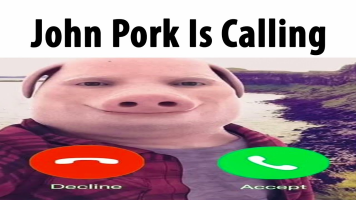john pork is calling | Postcard