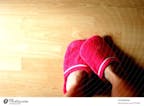 Slippers Shuffle On Wood