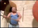 Fat guy hits a gong meme