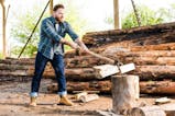 Chopping log