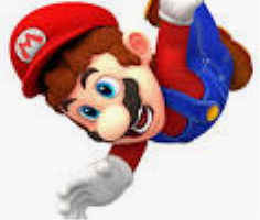 Mario falling hits he ground