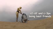 C3PO and R2D2 debating