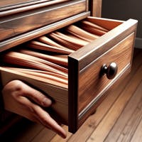 Wooden Drawer Slide Open 1