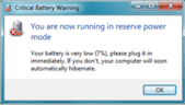 Windows 7 Battery Critical