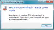 Windows 7 Battery Critical