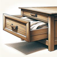 Wooden Dresser Drawer Open Close 1