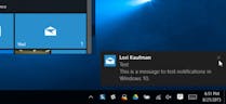 Windows 10 Notify Messaging