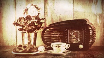 Old time radio anouncer