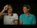 Federer And Nadal Laughs During A Shoot