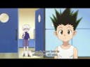 Killua says "ha ha"