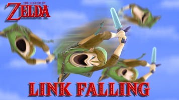 Link just keeps screaming as he falls