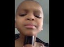 Kid uses grandmas voice box for auto tune (WOW)