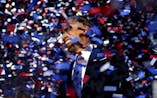 Barack Obama Celebrating